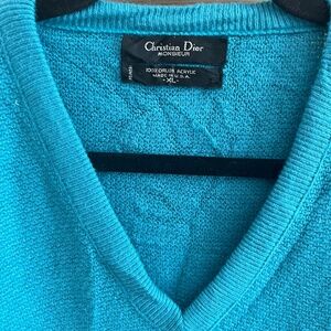 Christian Dior turquoise sweater XL